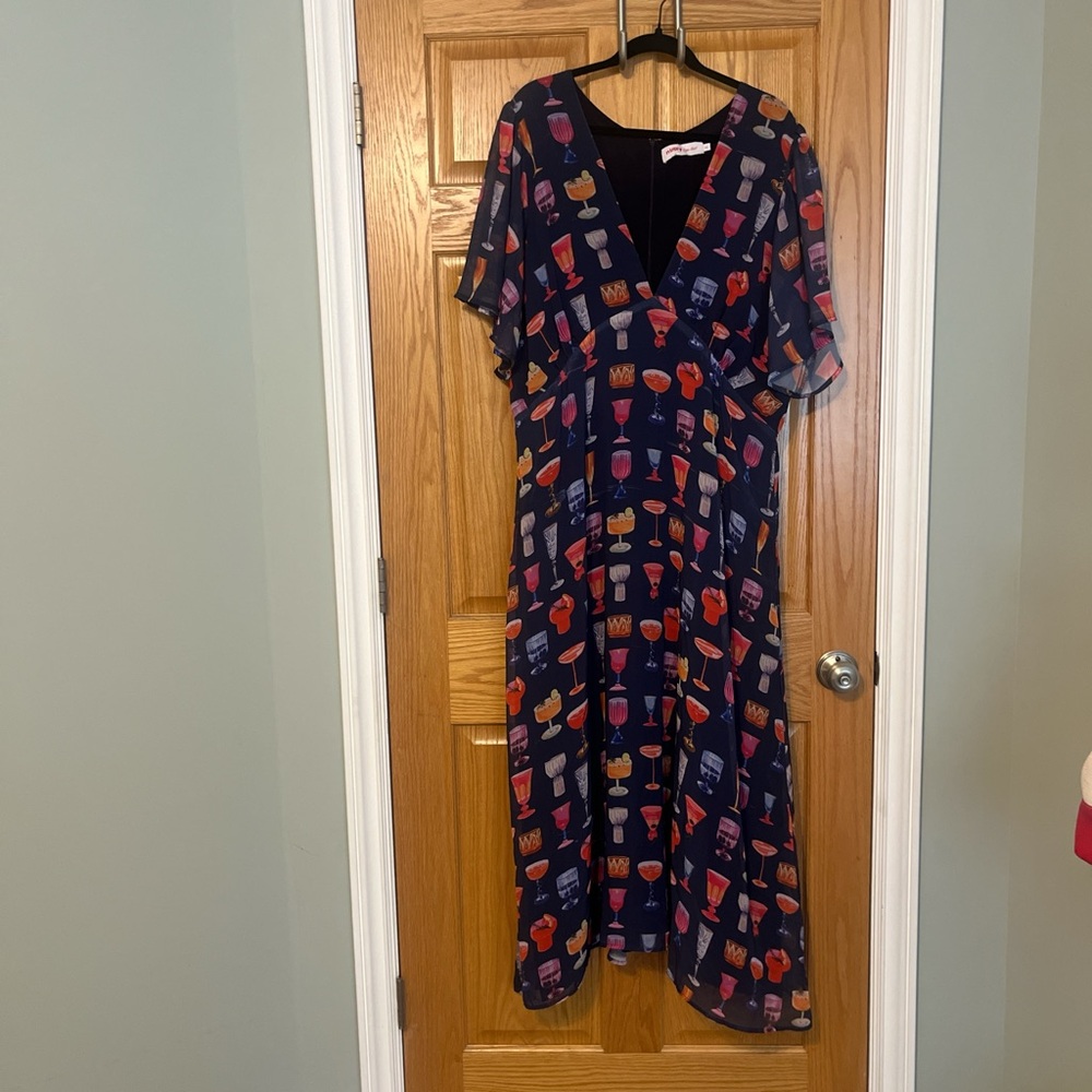 Nuuly Says Gah Cocktail Glasses Maxi Dress